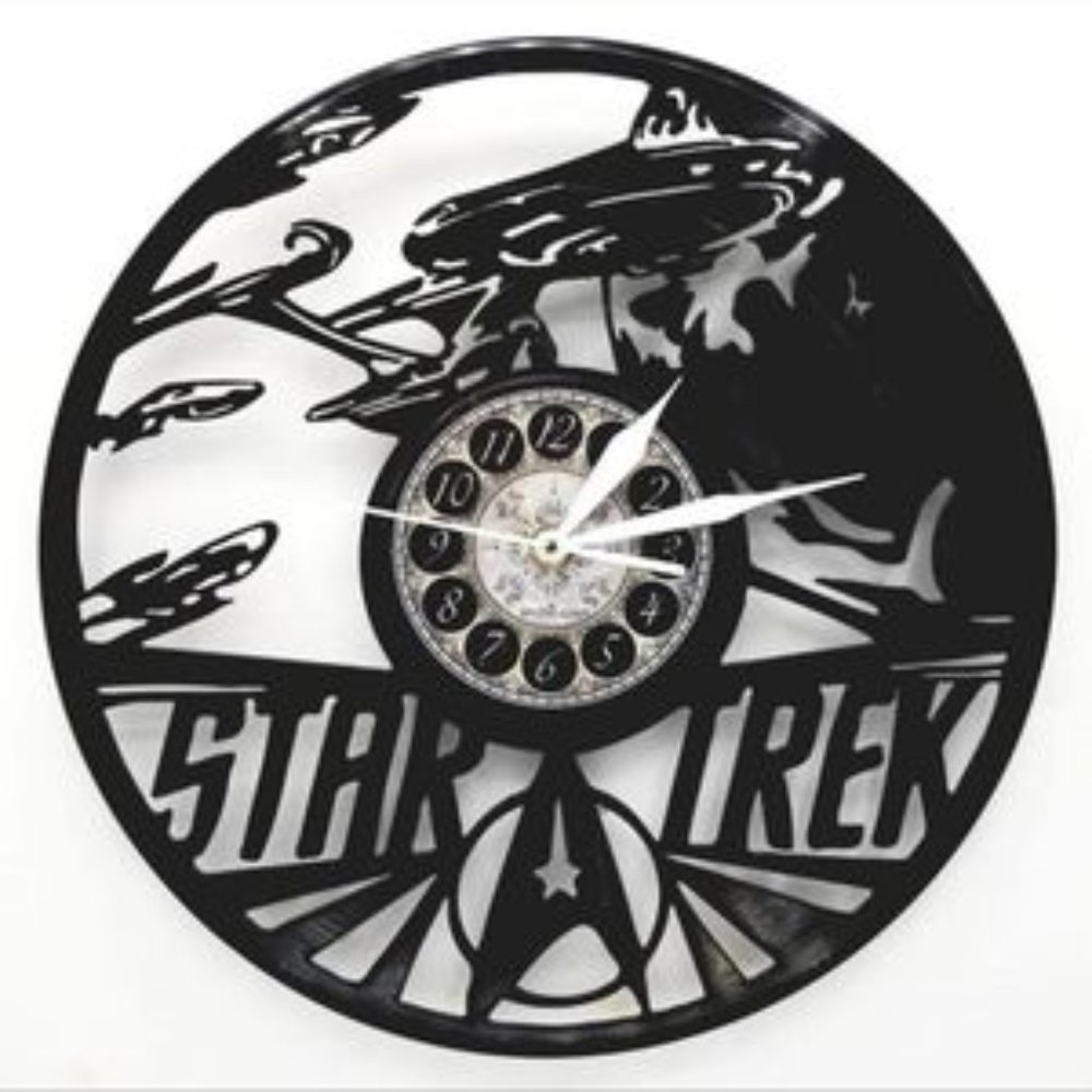 STAR TREK STARTREK vinyl record clock